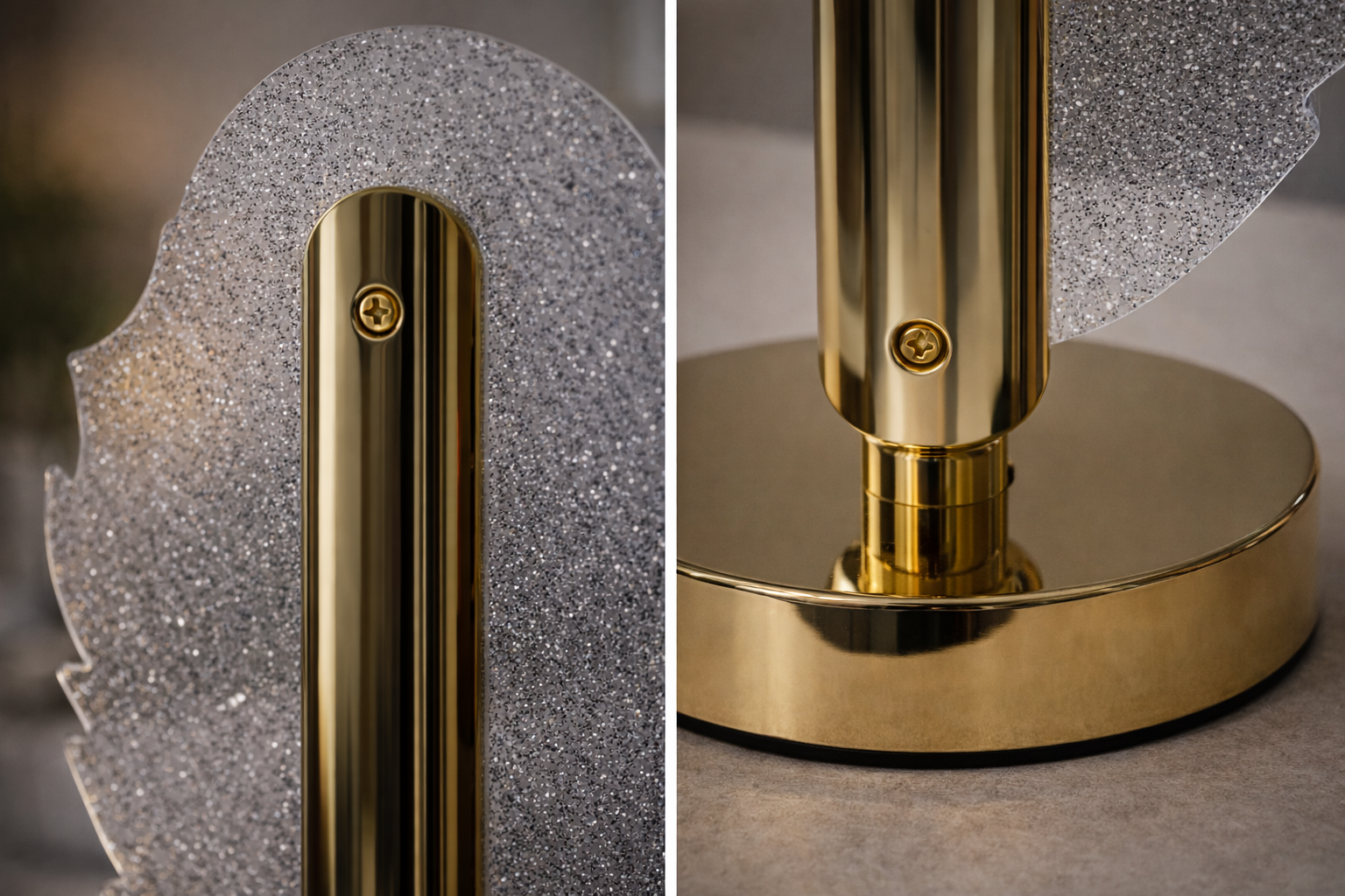 LOVEDECOR Feather Acrylic Crystal LED Table Lamp