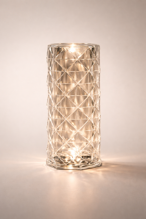 LOVEDECOR Crystal Rose Diamond Cut RGB LED Lamp