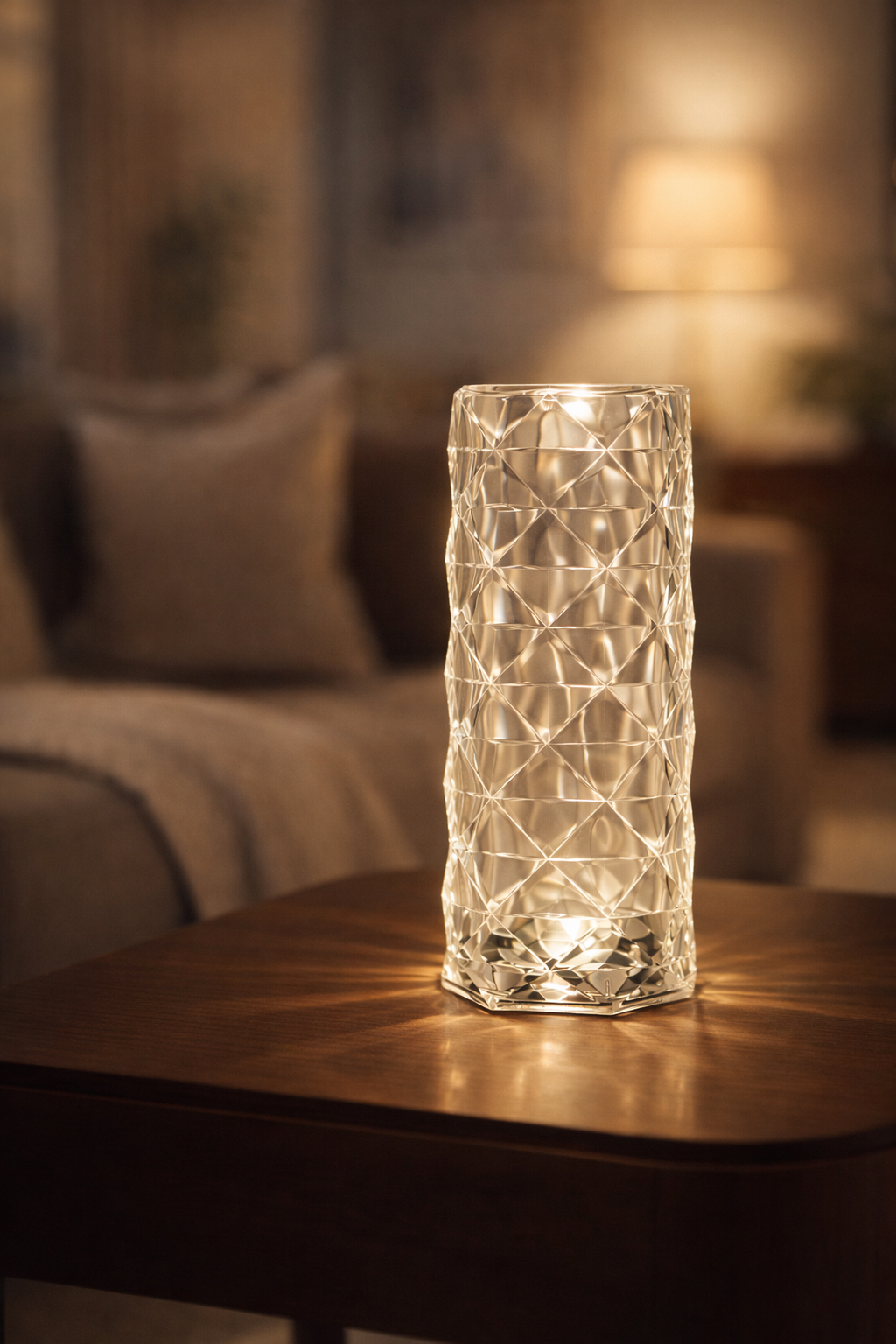 LOVEDECOR Crystal Rose Diamond Cut RGB LED Lamp