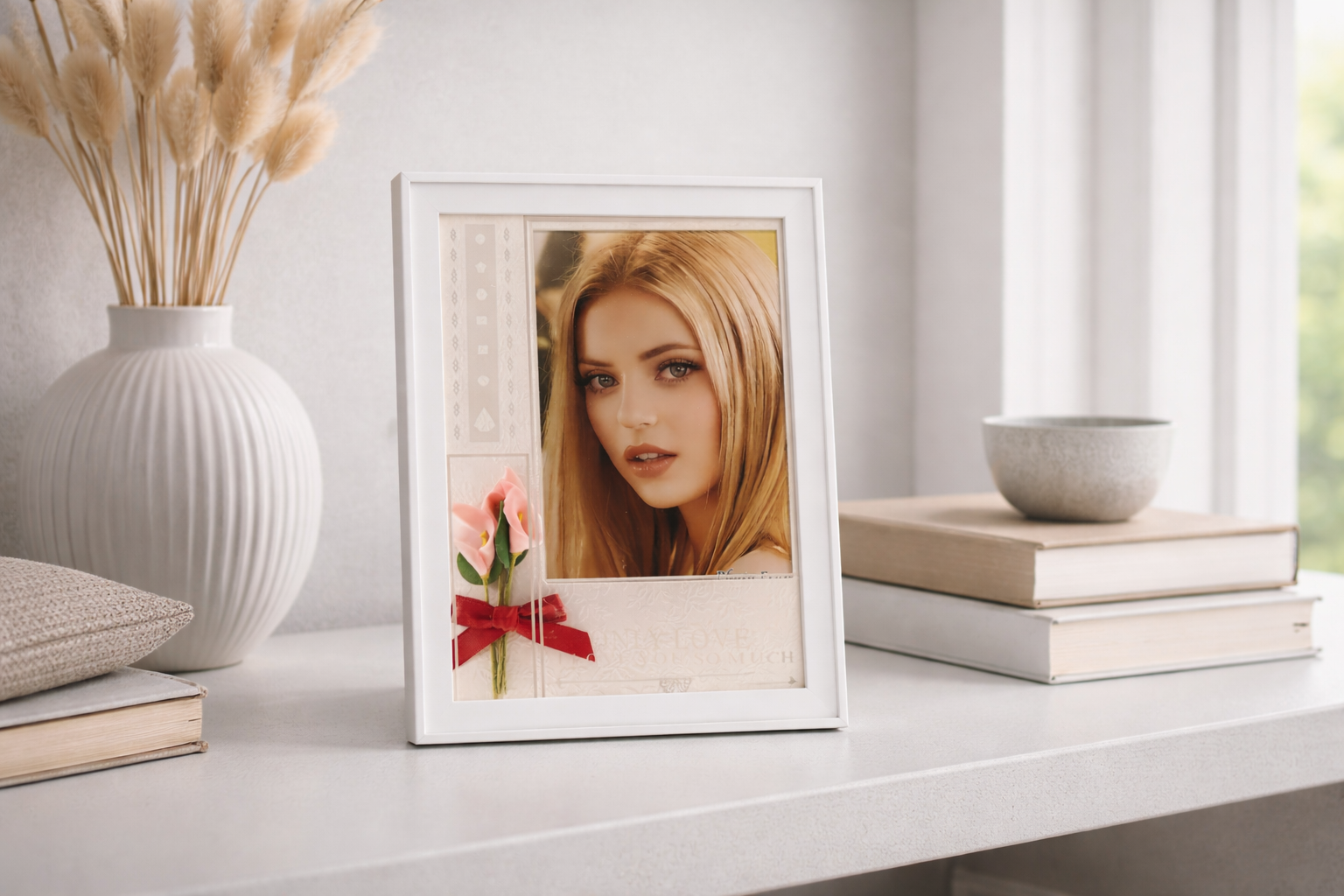 LOVEDECOR LED Photo Frame with Rectangular Photo Holder (Customizable)