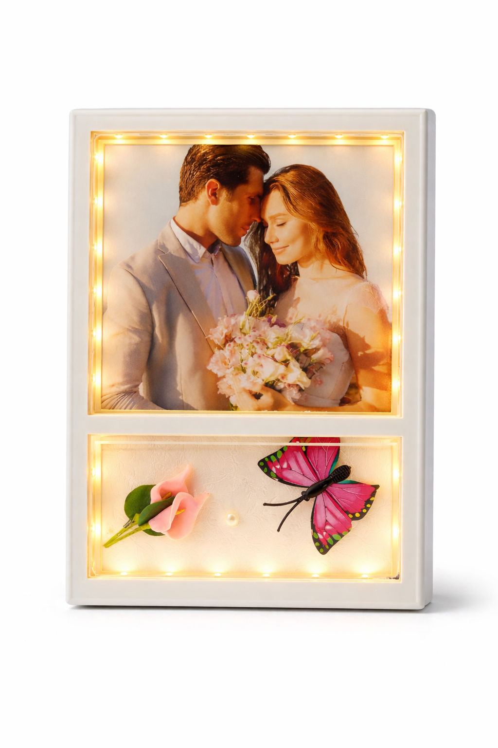 LOVEDECOR LED Photo Frame with Square Photo Holder (Customizable)