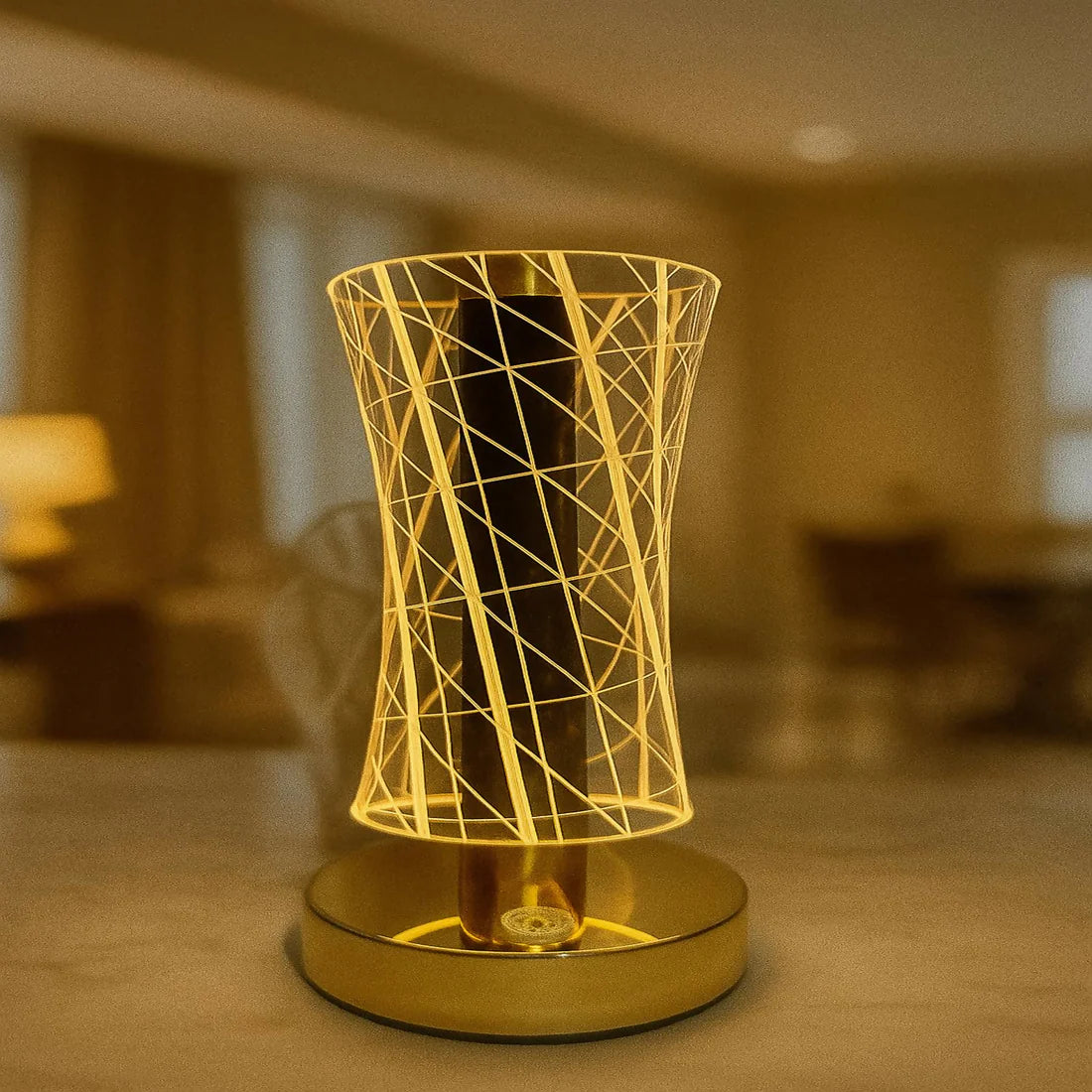 LOVEDECOR Acrylic 3D Illusion LED Table Lamp for Home Décor